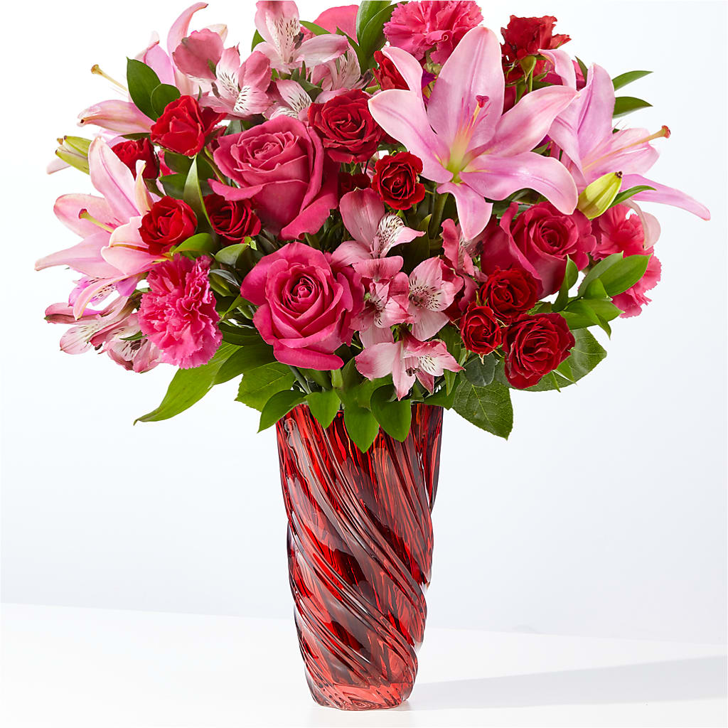 In Love Bouquet with Luxe Swirl Vase – ROY'S FLORIST, Winnipeg MB