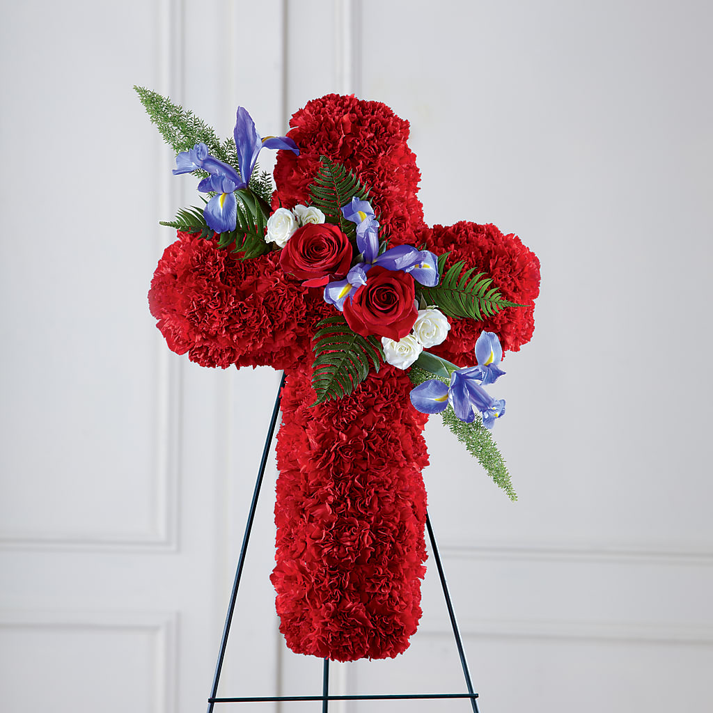 Faithful Hero Floral Cross – ROY'S FLORIST, Winnipeg MB