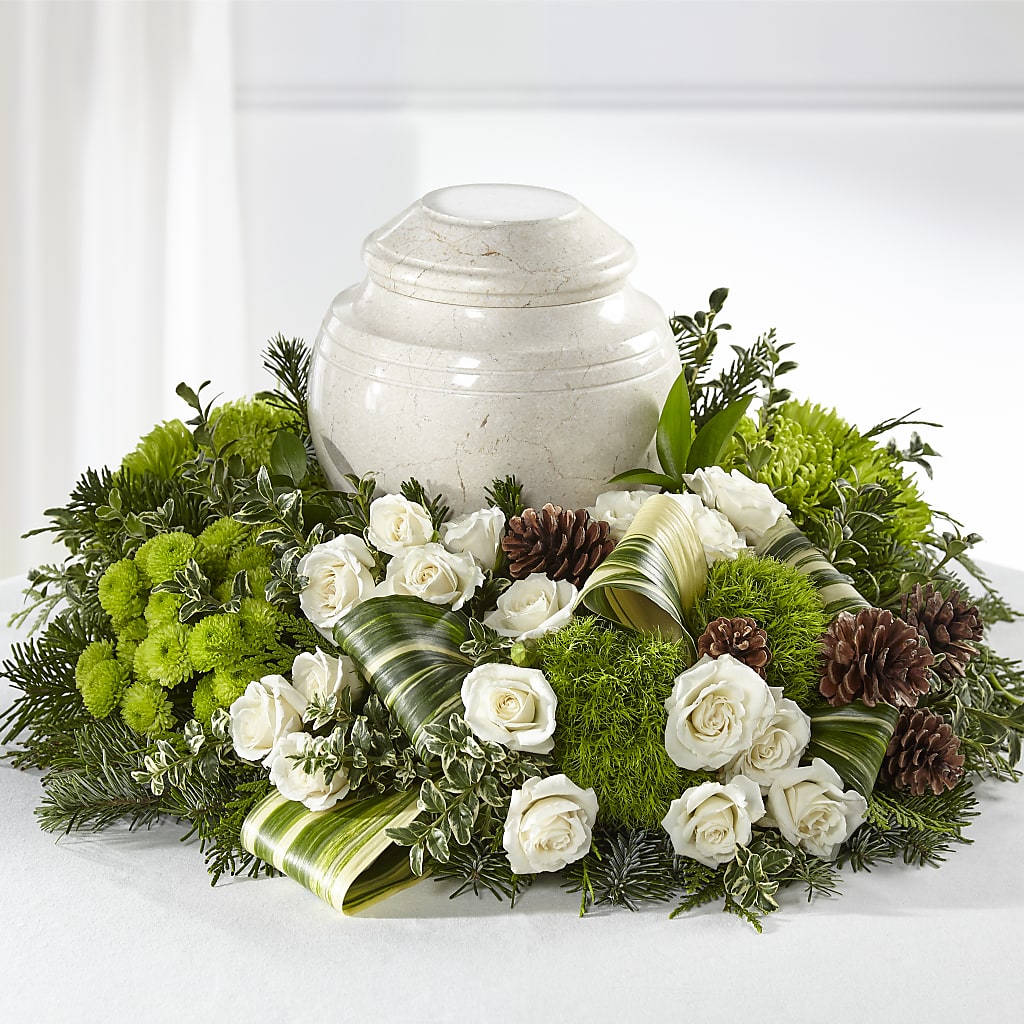 Precious Evergreen Cremation Adornment – ROY'S FLORIST, Winnipeg MB