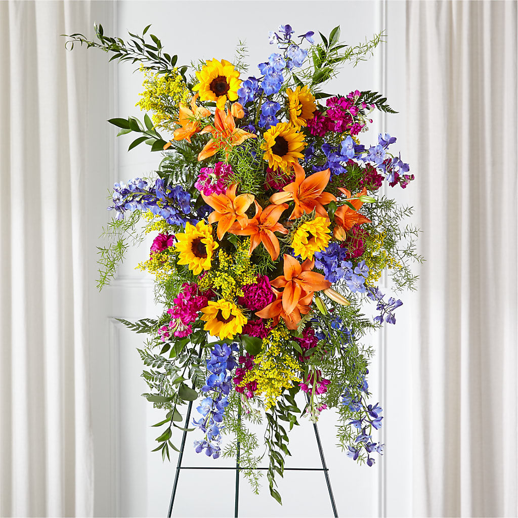 Sunlit Memories Standing Spray (Standard) – ROY'S FLORIST, Winnipeg MB