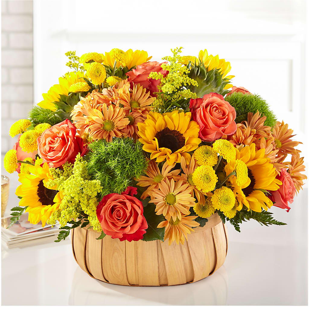 Harvest Sunflower Basket – ROY'S FLORIST, Winnipeg MB