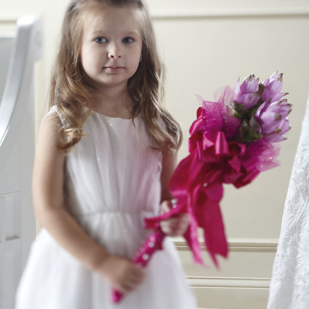 Sparkle Pink Flower Girl Bouquet – ROY'S FLORIST, Winnipeg MB