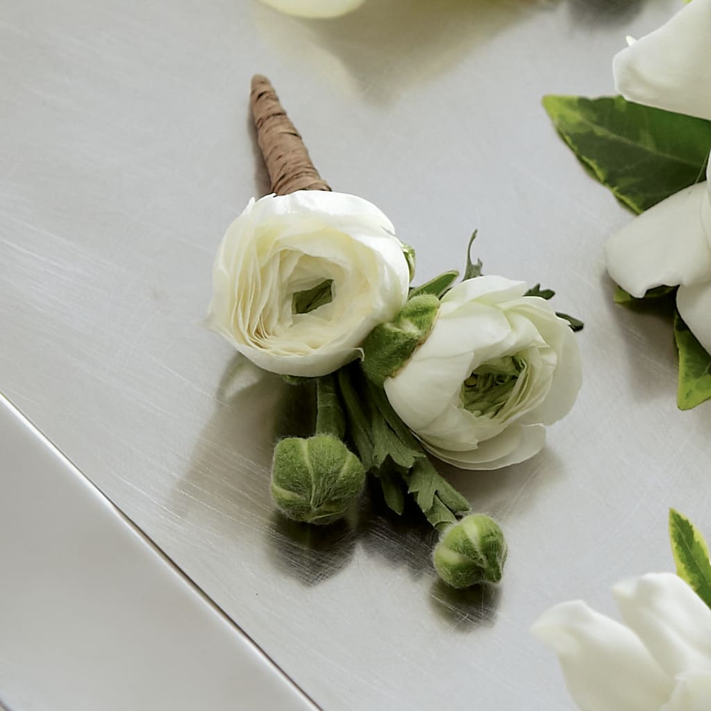 White Ranunculus Boutonniere – ROY'S FLORIST, Winnipeg MB