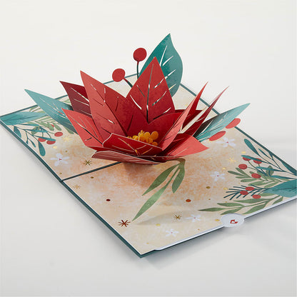 Happiest Holidays Poinsettia and Lovepop Card – ROY'S FLORIST, Winnipeg MB