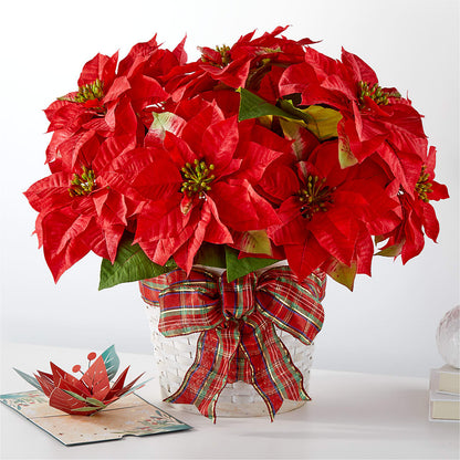 Happiest Holidays Poinsettia and Lovepop Card – ROY'S FLORIST, Winnipeg MB