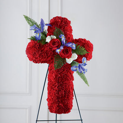 Faithful Hero Floral Cross – ROY'S FLORIST, Winnipeg MB