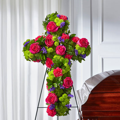 Tribute Rose Floral Cross – ROY'S FLORIST, Winnipeg MB