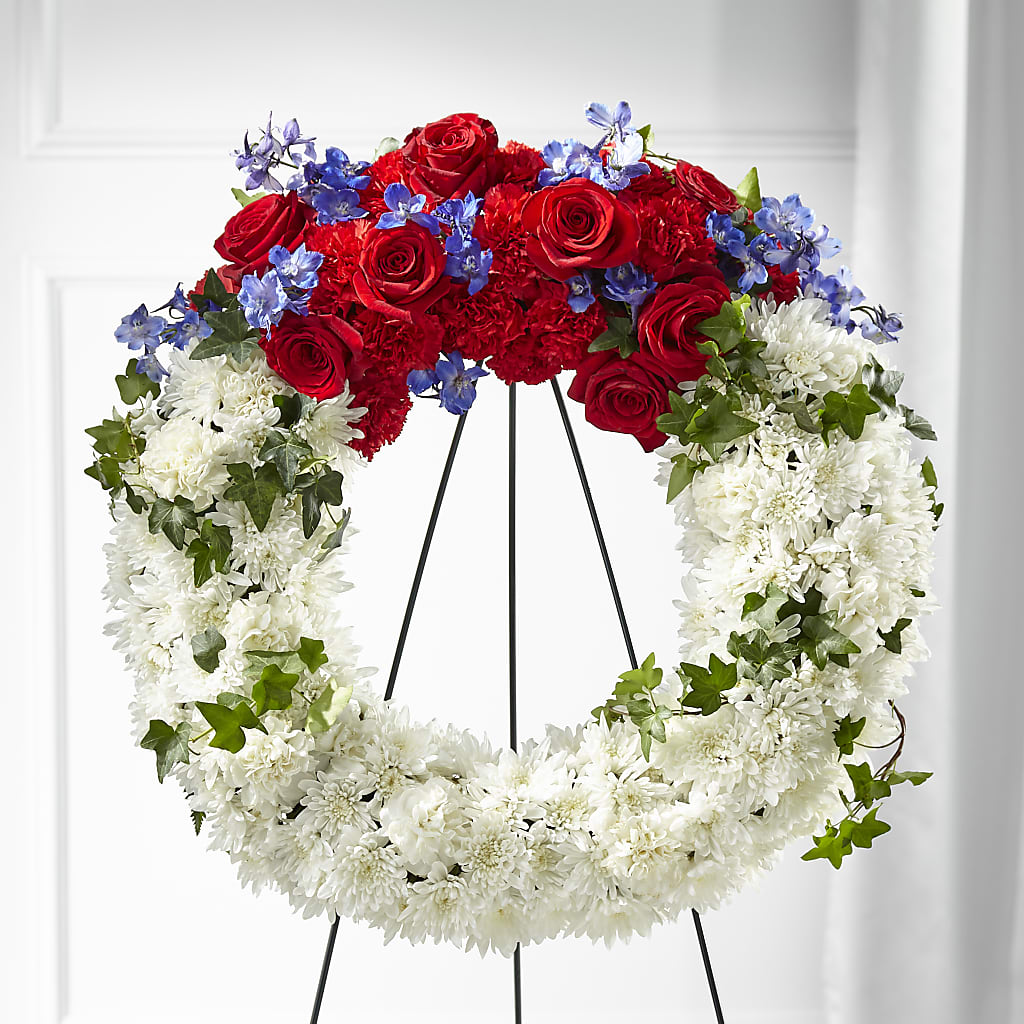 Patriotic Passion Wreath – ROY'S FLORIST, Winnipeg MB