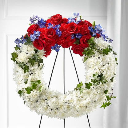 Patriotic Passion Wreath – ROY'S FLORIST, Winnipeg MB
