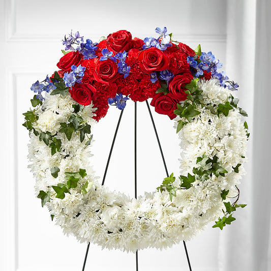 Patriotic Passion Wreath – ROY'S FLORIST, Winnipeg MB