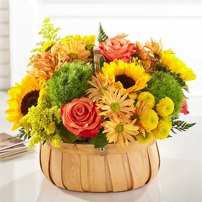 Harvest Sunflower Basket – ROY'S FLORIST, Winnipeg MB