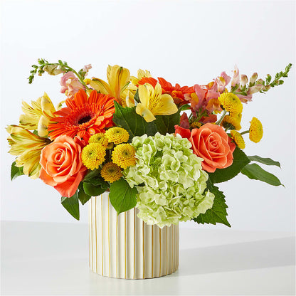 Autumn Sunshine Bouquet with Ivory Vase – ROY'S FLORIST, Winnipeg MB