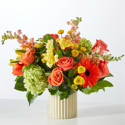 Autumn Sunshine Bouquet with Ivory Vase – ROY'S FLORIST, Winnipeg MB