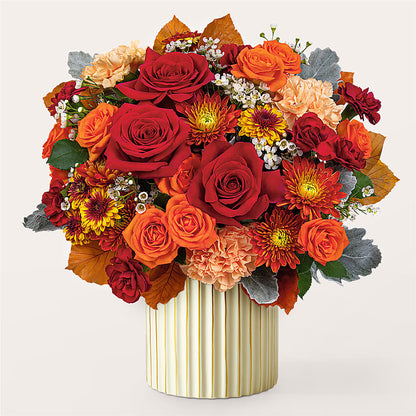 Merlot Bouquet with Ivory Vase – ROY'S FLORIST, Winnipeg MB
