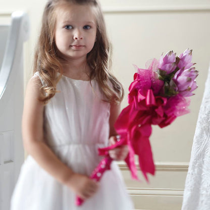 Sparkle Pink Flower Girl Bouquet – ROY'S FLORIST, Winnipeg MB